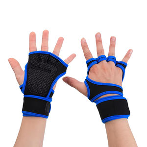 Guantes de Gimnasio Personalizados de Poliéster, para Levantamiento de Pesas, Unisex, Medios Dedos, Deportivos, Transpirables, Impermeables, Antideslizantes - Product Image 1