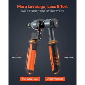 9-Inch Ratchet Rivnut Tool Kit with 10 Mandrels and 100 <b>Nuts</b> Metric SAE M5 M6 M8 M10 M12 Sizes for <b>Rivets</b> - Product Image 5