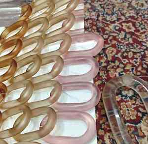 Large Size Colorful Transparent Resin Chain Links for Wall Hanging Decor DIY Projects Room Divider and Curtain Accessories - Product Image 2