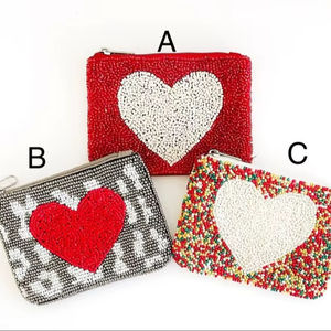 Compre un bonito y elegante monedero personalizado con cuentas de semillas, un hermoso monedero con características de accesorio de moda. - Product Image 1