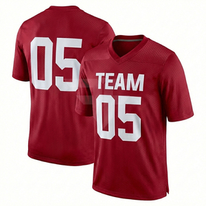 Maillot de football américain personnalisé imprimé par sublimation, tissu en maille respirant, coupe unisexe adulte, manches courtes, sangle réglable - Product Image 1