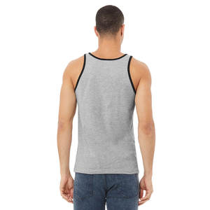 Débardeur Sportif Unisexe BELLA+CANVAS Respirant en Jersey Athlétique Gris Foncé/Noir Gris Foncé 100% Coton Airlume Peigné et Filé à Anneaux - Product Image 3