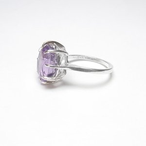 Handmade Natural Amethyst <b>Ring</b> 925 Sterling <b>Silver</b> Oval Cut <b>Statement</b> Gemstone <b>Ring</b> Jewelry for Women Wholesale - Product Image 4