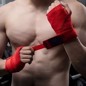 2 correas ajustables para muñeca para fitness, correas unisex de poliéster para levantamiento de pesas, bandas de entrenamiento gruesas con presillas para el pulgar, adecuadas para - Product Image 1