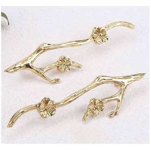 New Arrival Blossom Branch Handle Pulls Knobs Decorative Cabinet Pulls for Door Dresser Metal Home Furniture Handle - Product Image 1
