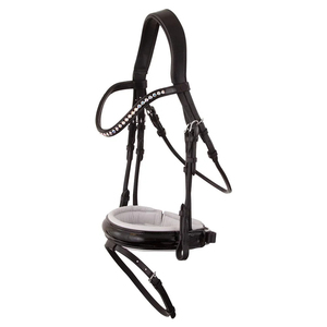 Cabezada de Cuero de Lujo Hecha a Mano con Cristales y Pedrería Elegante Estilo Inglés para Caballo, Personalizable en Color y Tamaño - Cob-Full Custom - Product Image 4
