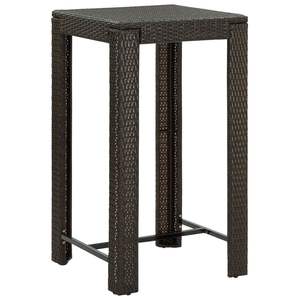 23.8 marrone "x 23.8" x 43.5 "Poly Rattan Patio tavolo da Bar eleganti mobili da esterno - Product Image 1