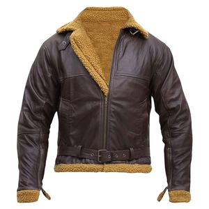 Chaqueta de cuero hecha a medida de cuero genuino de calidad superior para hombres - Product Image 3