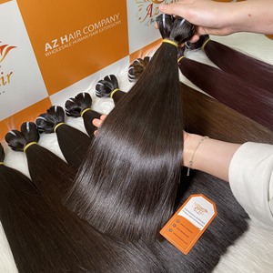 Extensiones de Cabello Humano Vietnamita Virgen Listas para Enviar, Color Natural 1B, Liso Sedoso, Mechones de Cabello Tejidos a Máquina - Product Image 3