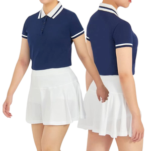 New Design Women Breathable Solid <b>Two</b> <b>Piece</b> Tennis Skirt <b>Set</b> - Product Image 1