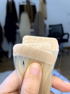 2023ผมต่อจากคนผมแท้100% เรมี่แคมโบเดียนเครื่องยืดผมลอนคลื่นลึกแบบหลวมเทปผ้าคู่สีดำขาว - Product Image 5