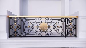 Rampe de balcon moderne de luxe en fer forgé sur mesure, garde-corps décoratif en métal pour villa, terrasse, balcon, escalier - Product Image 2