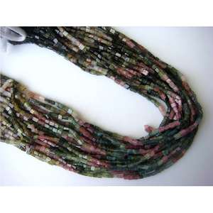 ลูกปัดพลอยทัวร์มาลีนธรรมชาติทรงลูกบาศก์ยาวรูปทรงรอนเดลล์ สำหรับทำเครื่องประดับแบบเส้น หินหลวม - Product Image 3