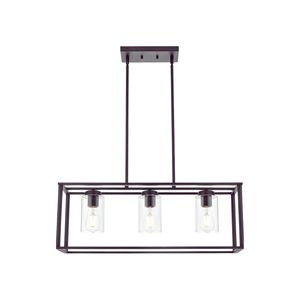 Luce contemporanea a 3 luci nera moderna per sala da pranzo lampadario per cucina a isola pendente lineare per fattoria a filo - Product Image 1