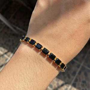Pulsera de Lujo Vintage de Ónix Negro Natural, Plata de Ley 925, Hecha a Mano, Diseño Único y Elegante, Cadena Tipo Tenis, Regalo de Joyería para Mujer - Product Image 4