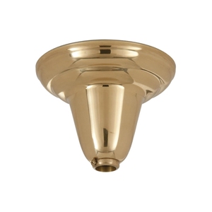 SADBHI ENTERPRISES Brass <b>Lamp</b> Base Fixture Canopy with Top Opening 3/4-Inch Tubing 4-Inch 5 1/8" Dia 3-Year Warranty AC 110V - Product Image 2