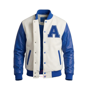 Chaqueta Varsity Vintage Personalizada para Hombre, Estilo Urbano, Bordada, con Diseño de Letras en Contraste, Chaqueta de Invierno para Hombre - Product Image 3