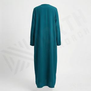 2025 OEM Kimono Abaya pour femmes musulmanes, en tissu polyester épais, doux et très extensible, col en V, manches longues, pour fêtes, Ramadan, mariages - Product Image 2