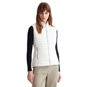 Women's High Quality Slim Fit Breathable Knitted 100% Polyester <b>Zipper</b> Pockets Winters Warm Collar Design Sleeveless Quilted - Product Image 6