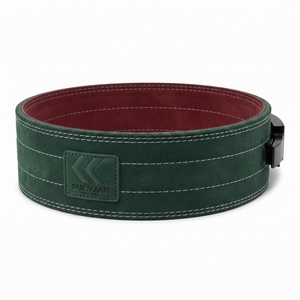 Ceinture de musculation réglable respirante, imperméable, antidérapante, avec boucle en acier, confortable, durable, en cuir de vachette, unisexe - Product Image 5