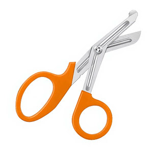 Tijeras de enfermería para traumatismos, de 5.5 pulgadas, naranjas, de acero inoxidable alemán de grado médico, para primeros auxilios, vendajes, emergencias y cirugía. - Product Image 2