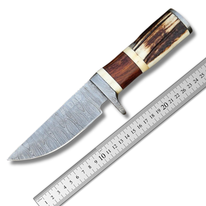 Custom Size Handmade High Quality Industrial Grade Damascus Steel <b>Knives</b> Stag Horn <b>Handle</b> Clip Point OEM Outdoor Camping <b>Knives</b> - Product Image 6