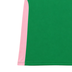   Robe longue moulante décontractée pour femme, manches courtes, vert rose, imprimé lettres grecques, tenue de sororité, vêtement d'équipe, tenue tendance - Product Image 2