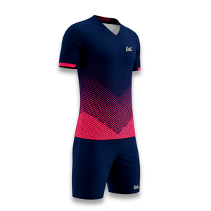Conjunto de Camiseta de Fútbol Sublimada para Hombre, Cuello en V, Manga Corta, Absorbe la Humedad, Diseño Degradado, Ajuste Atlético para Todas las Temporadas - Product Image 5