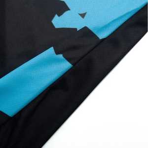 Camiseta de Manga Larga para Hombre, Camuflaje, Cuello Redondo, Secado Rápido, Tejido de Poliéster, Corte Regular Informal, Patrón Azul y Negro - Product Image 6