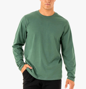 เสื้อเชิ้ตแขนยาวผู้ชายคุณภาพสูง ผ้าฝ้าย แบบเรียบ ปรับแต่งได้ คอโอ - Product Image 1