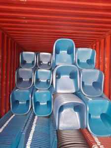 Red Plastic Durable Box <b>Chair</b> with armrest for Indoor and Outdoor Use #boxchairs - Product Image 6