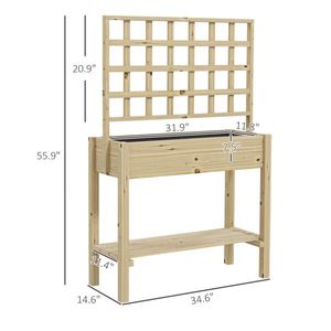 Fioriera zincata con traliccio, orto rialzato per recinzione decorativa da esterno, accessorio da giardino - Product Image 3