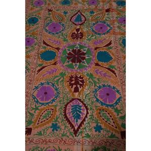 Vintage Kantha Suzani <b>Quilt</b> Handmade Eco-Friendly Cotton Floral Embroidered All-Season Bedspread Boho Indian <b>Throw</b> Blanket - Product Image 3