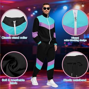 Conjunto Deportivo Personalizado con Logotipo para Hombre, Sudadera con Cremallera y Pantalones Deportivos de Pierna Recta, Dos Piezas, Ropa Deportiva para Primavera y Otoño - Product Image 3
