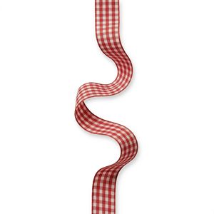 Cinta Decorativa a Cuadros Roja y Blanca de 25 mm de Neelkamal Industries para Uso en Embalaje y Prendas de Vestir - Product Image 1