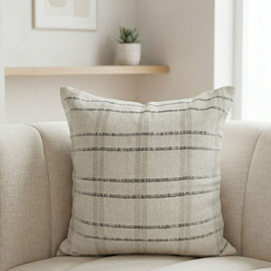 Housse de coussin tissée à la main vert sauge 20 × 20 pouces, motif rayé texturé, coussin décoratif, accent décoratif, décoration scandinave - Product Image 6