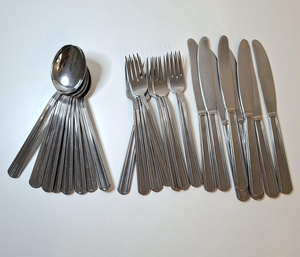 Wholesale Restaurant Cutlery Set Spoon <b>Fork</b> Knife Dessert Set of 3 Silver Mirrored Stainless Steel Simple Design Flatware Set - Product Image 4