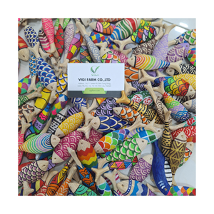 Peces de madera pintados a mano, tradicionales y modernos, para fines decorativos - Product Image 6