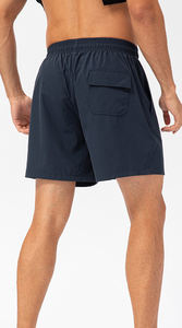 Pantalones Cortos Deportivos para Hombre, Personalizados, Nuevos, a la Moda, Sólidos, Casuales, de Alta Calidad, Transpirables, de Secado Rápido, Lisos, Teñidos, Negros, 100% Poliéster - Product Image 5