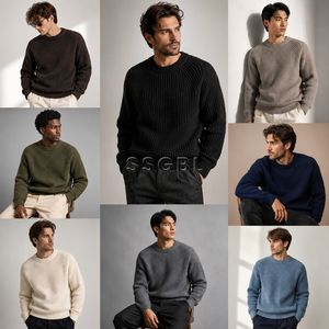 Pull en cachemire 100% mongol pour homme, couleur unie, chaud, anti-boulochage, manches longues, taille XL, service OEM ODM fourni - Product Image 3