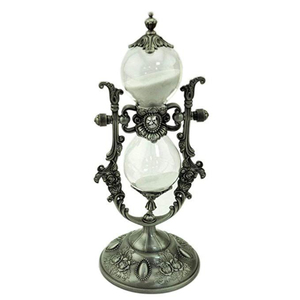 Attractive Rotatable Metal Hourglass Sand Timer Antique Bronze Finish 60 Minute Sand <b>Clock</b> Elegant Home Office Desk Decor Gift - Product Image 3
