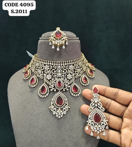 ชุดสร้อยคอคริสตัลสีเขียวหรูหรา Ping Bling พร้อมต่างหูและเครื่องประดับมงกุฎเจ้าสาวสำหรับงานแต่งงาน - Product Image 3