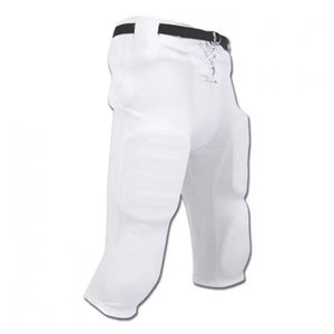 Custom Sublimated American Football Jersey <b>Men's</b> Short Sleeve V-Neck Moisture Wicking White Pants Set Adult Regular Fit - Product Image 3