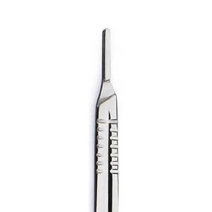 Manche de scalpel standard 02-036-040 en acier inoxydable, instrument chirurgical certifié CE, maintien précis de la lame par SurgiRight - Product Image 4