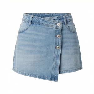Shorts d'été pour femmes de qualité supérieure, grande taille, nouveau style, denim, couleur personnalisée, logo personnalisé, fabrication OEM, vêtements tendance - Product Image 1