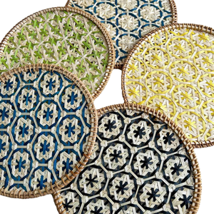 Sous-verre en rotin tressé de haute qualité pour l'automne, set de table isolant en bambou tressé fait main, décoration murale - Product Image 1
