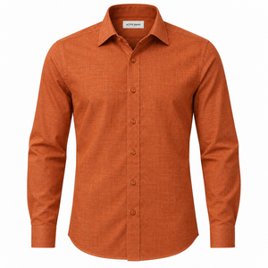 Camisas Modernas de Corte Ajustado para Hombre, Camisas de Manga Larga de Color Sólido, Uniformes Formales de Trabajo para Hombre - Product Image 6