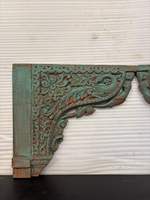 Panneau d'arche décoratif en bois sculpté à la main, style vintage indien, cadre de porte mural, décoration rustique architecturale pour la maison