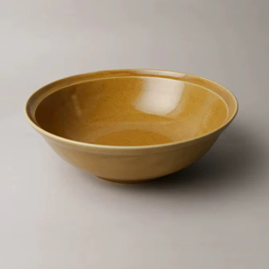 ชามเซรามิกเคลือบทรายทอง รูปทรงคลาสสิกกว้าง ผิวเรียบเนียน ปลอดภัยสำหรับอาหาร ทนความร้อน แข็งแรง เหมาะสำหรับซุป พาสต้า ของว่าง - Product Image 1