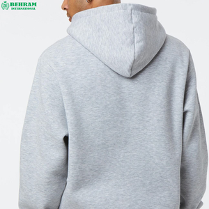 เสื้อฮู้ดดี้ผู้ชายผ้าซาตินสีพื้นแบบเต็มตัว ปี 2026 แบบสั่งทำพิเศษ เป็นมิตรกับสิ่งแวดล้อม ระบายอากาศได้ดี บุด้วยผ้าฝ้ายขนแกะ - Product Image 3